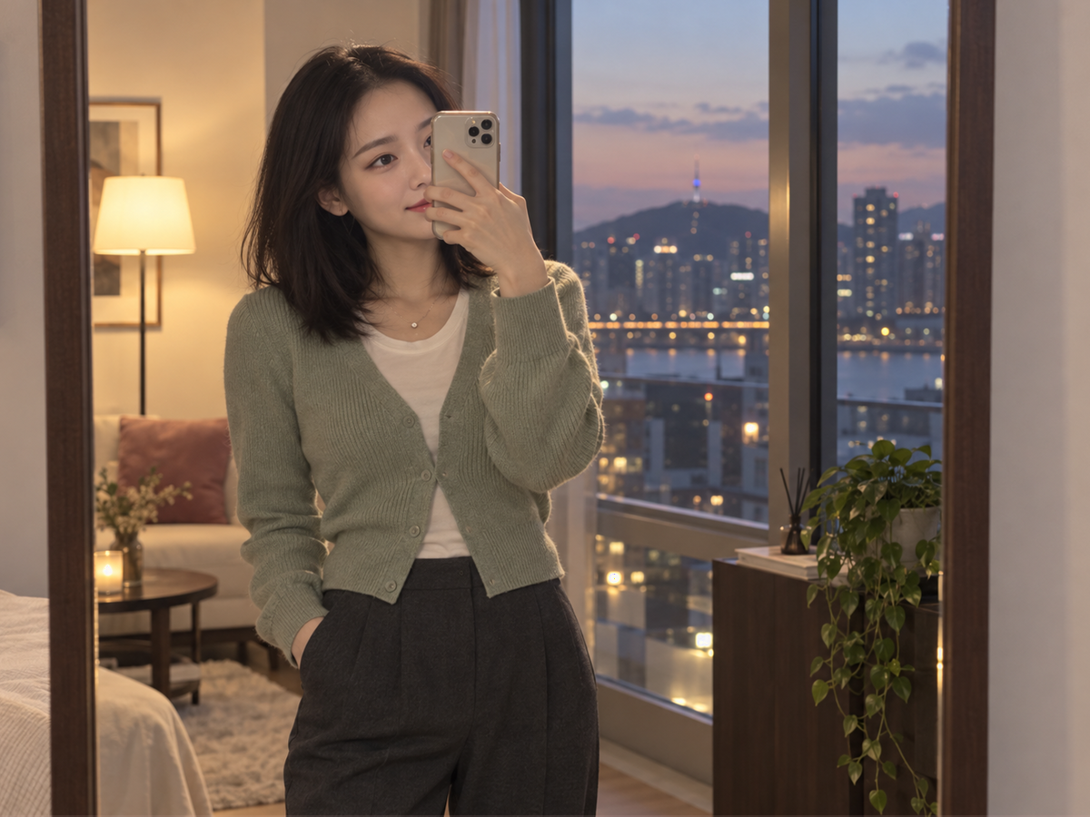 인천광역시 미추홀구 이동과 방문 일정을 안내하는 젊은 성인 한국 여성 관리사